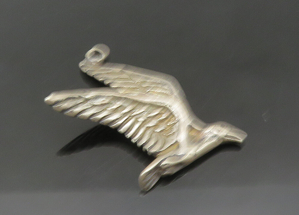 DESIGNER 925 Sterling Silver  Vintage Dark Tone Flying Bird Pendant  PT17119