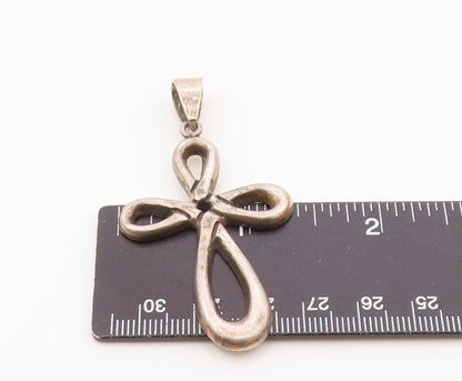 MEXICO 925 Sterling Silver  Vintage Infinity Religious Cross Pendant  PT20264