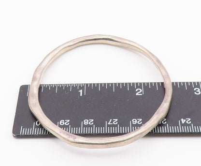 GB ENGLAND 925 Silver  Vintage Minimalist Hammered Bangle Bracelet  BT9309