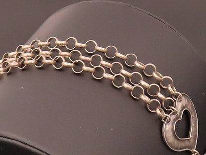 SILPADA 925 Sterling Silver  Vintage O Chain Link Heart Toggle Bracelet BT9834