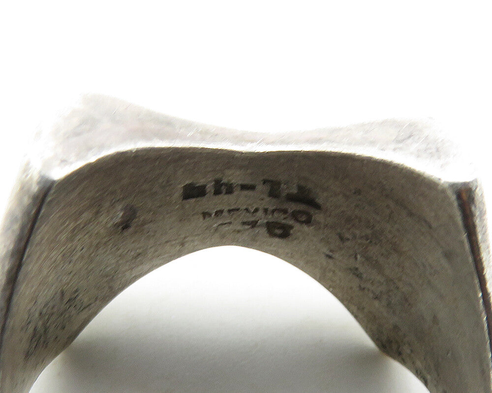 MEXICO 925 Silver  Vintage Shiny Fluted Bow Design Band Ring Sz 10  RG18871