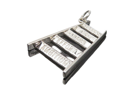 925 Sterling Silver  Ambition Effort Success Ladder Quote Pendant  PT9088