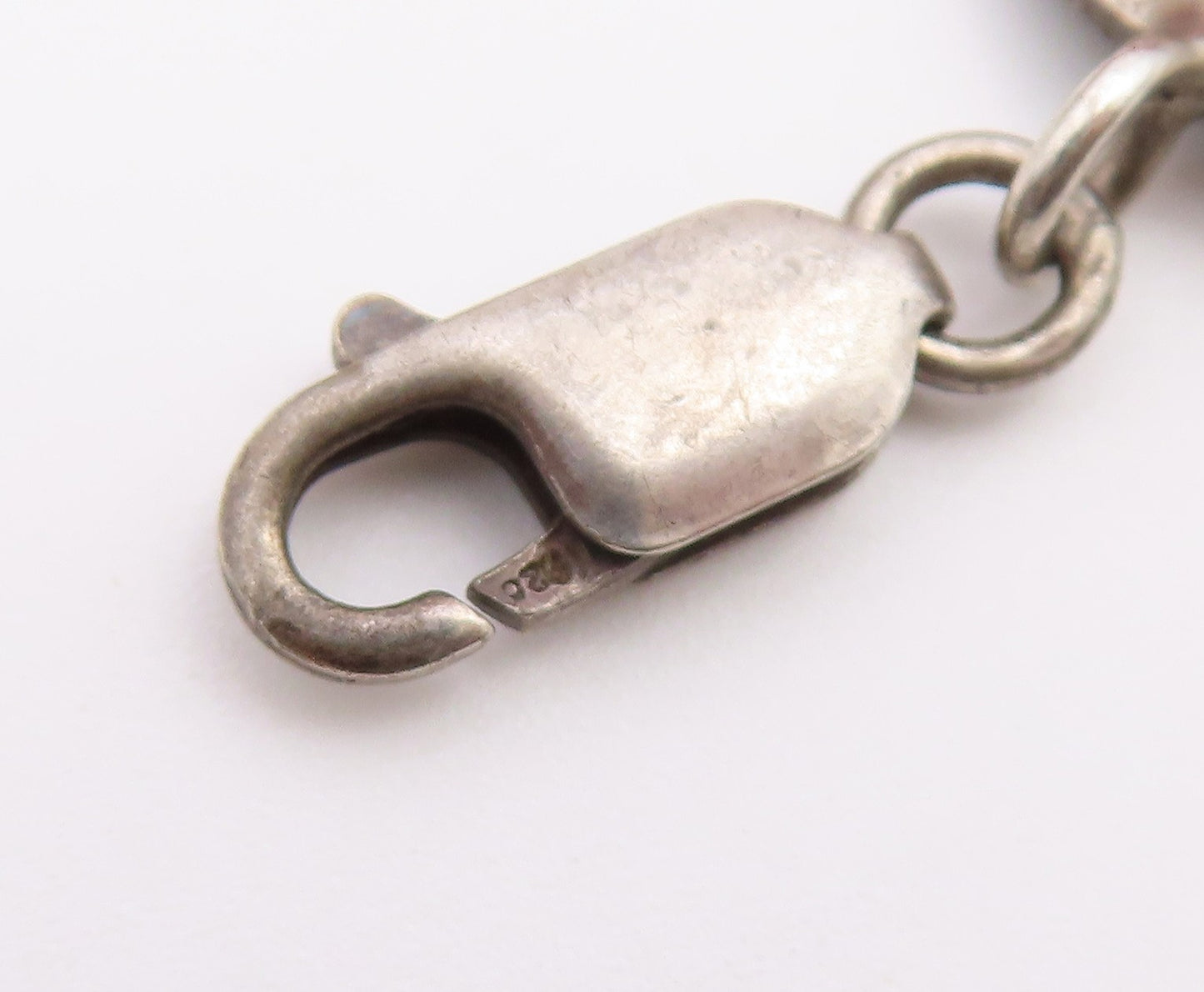 925 Sterling Silver Vintage Bracelet Classic US Mercury Dime Coin Link  BT12219