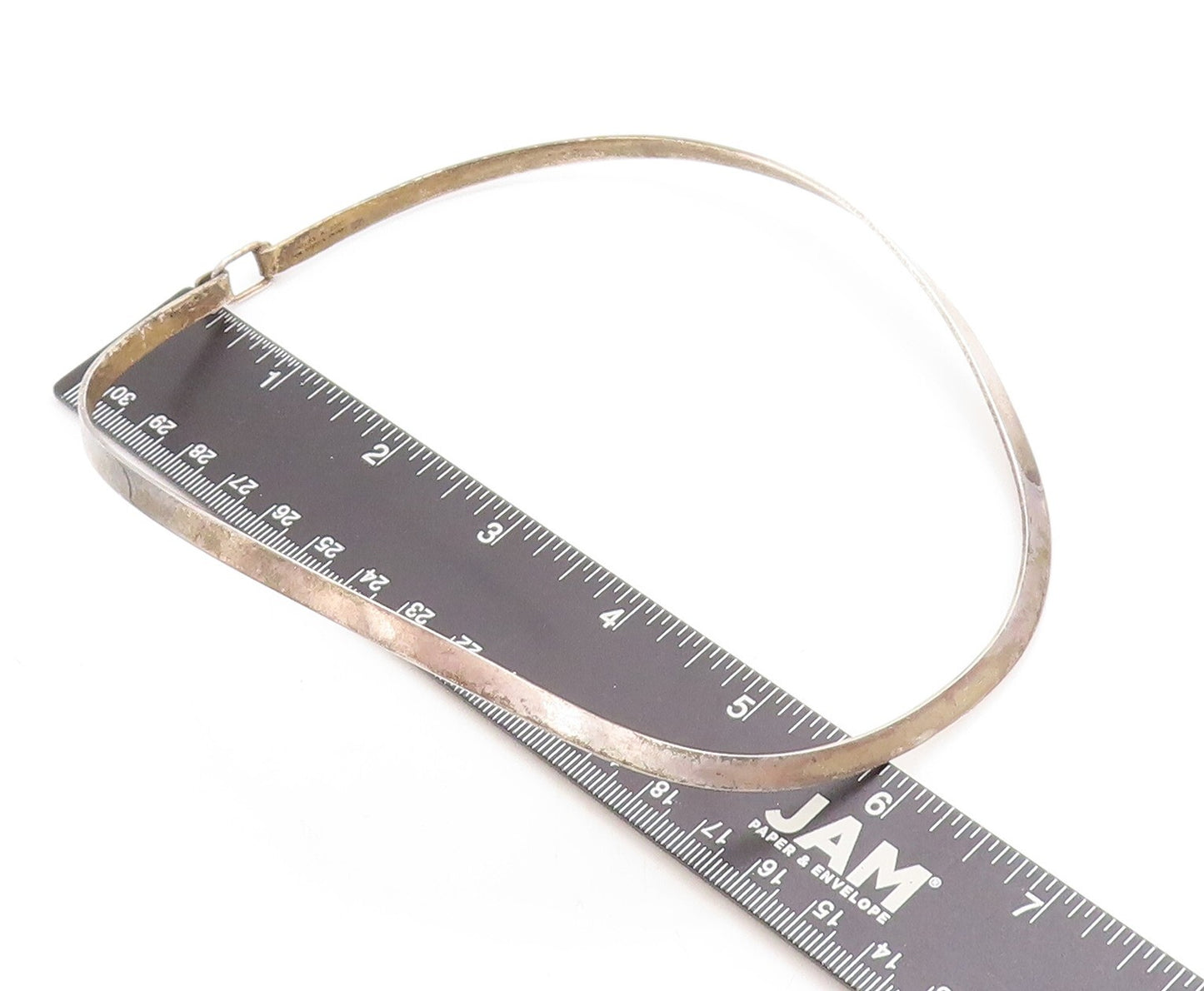 CHARLES ALBERT 925 Silver  Vintage Dark Tone Minimalist Collar Necklace NE1202