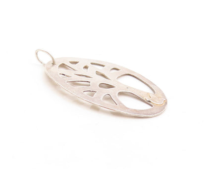 925 Sterling Silver Vintage Pendant Minimalist Cutout Tree Of Life  PT23876