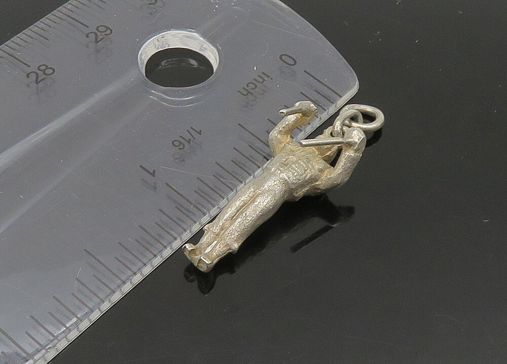 925 Sterling Silver  Vintage Petite Man With Sticks Pendant  PT17681