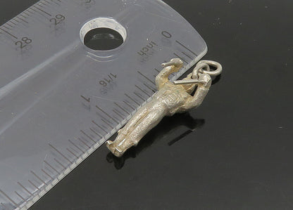 925 Sterling Silver  Vintage Petite Man With Sticks Pendant  PT17681
