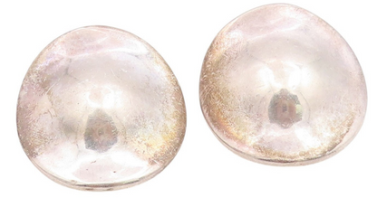 925 Sterling Silver Vintage Earrings RLM STUDIO Modernist Oval Clip On  EG14087