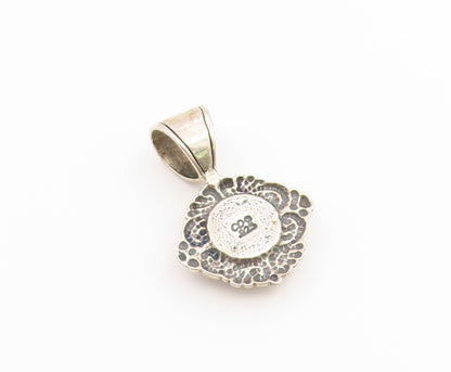 925 Sterling Silver Vintage Pendant CAROLYN POLLACK Rhodonite Charm  PT26555