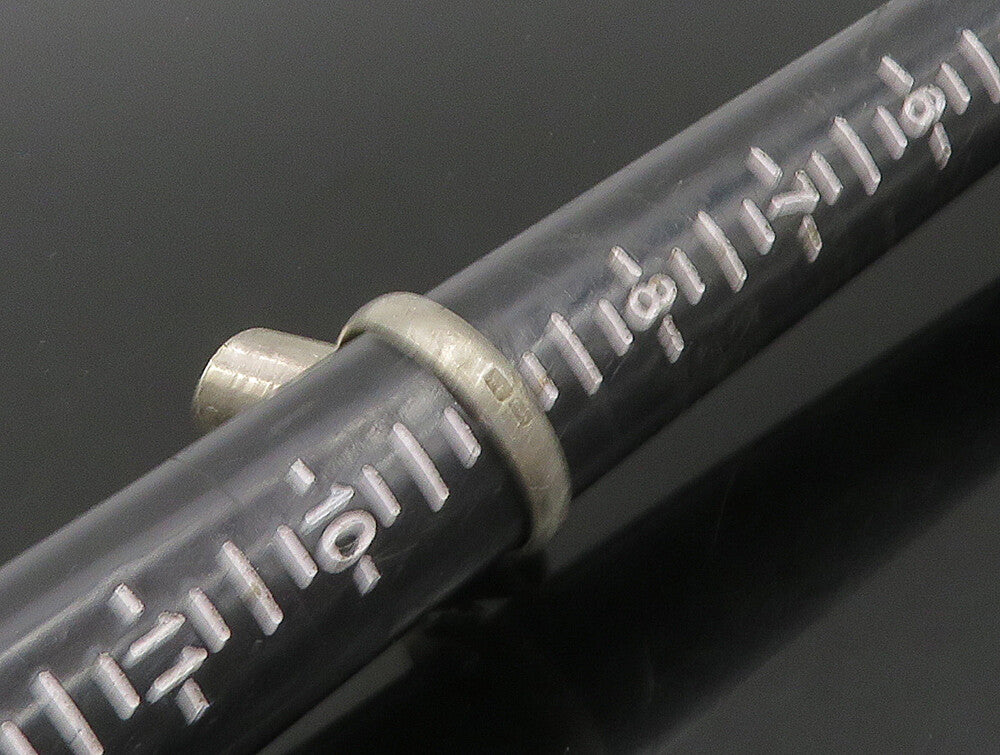 POLAND 925 Silver  Vintage Shiny Etched Pattern Tube Band Ring Sz 9  RG23869