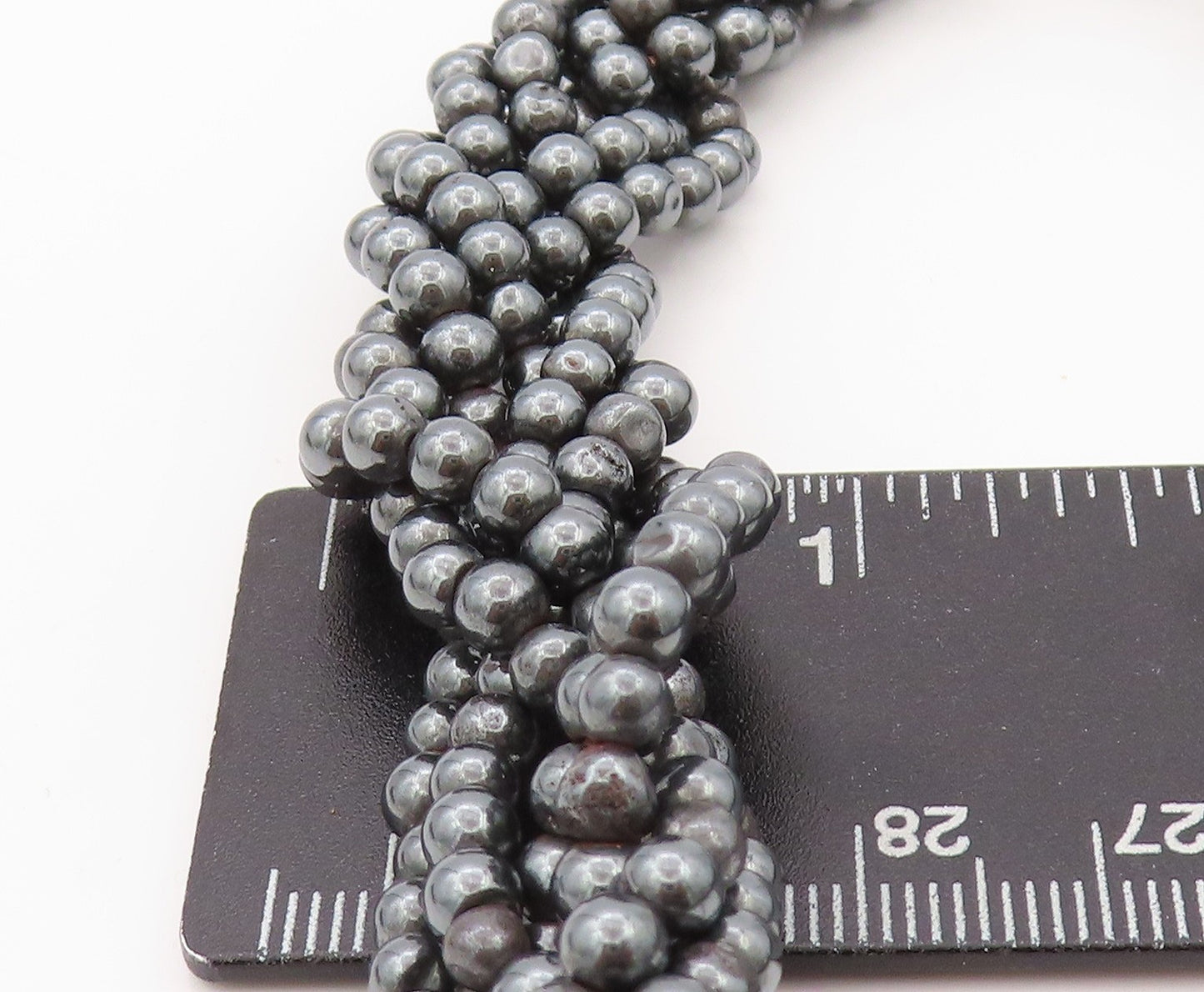 925 Sterling Silver Vintage Necklace Dark Tone Butterfly Hematite Bands  NE4483