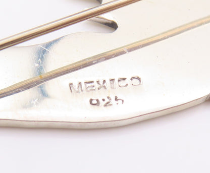 925 Sterling Silver Vintage Brooch MEXICO Stork Delivering Baby Story  BP11713