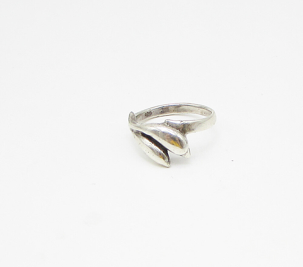 925 Sterling Silver  Vintage Jumping Dolphins Band Ring Sz 7  RG3356