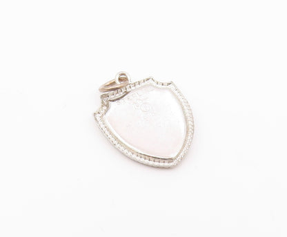 925 Sterling Silver  Vintage Enamel Virginia Shield Souvenir Pendant  PT16721
