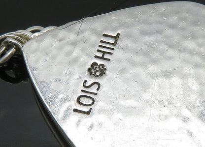 LOIS HILL 925 Silver  Vintage Shiny Two Tone Swirl Chain Necklace  NE3578