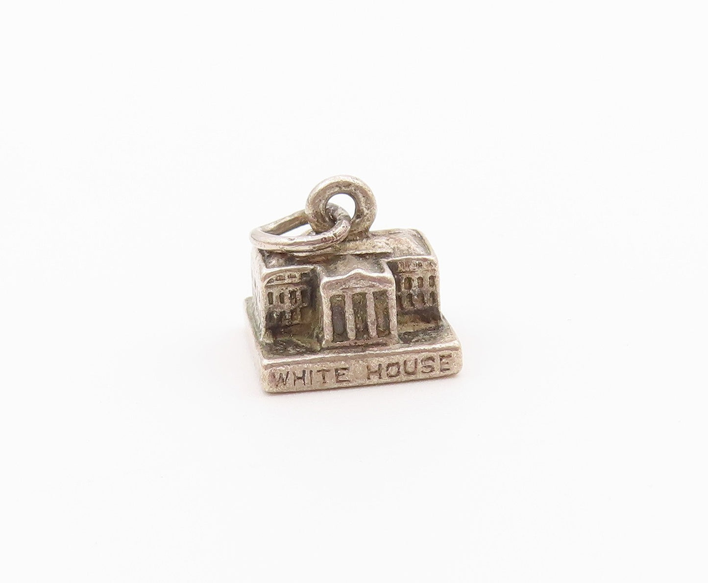 925 Sterling Silver  Vintage The White House Charm Pendant  PT21192