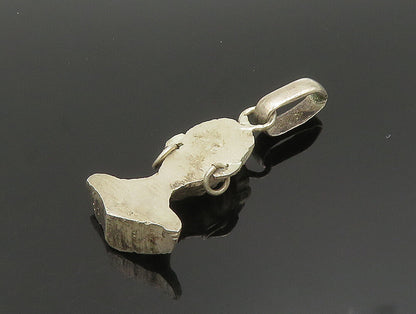 925 Sterling Silver  Vintage Dark Tone Goddess Motif Head Pendant  PT20009