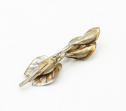 925 Sterling Silver  Vintage Dark Tone Petite Lily Flowers Brooch Pin  BP6014