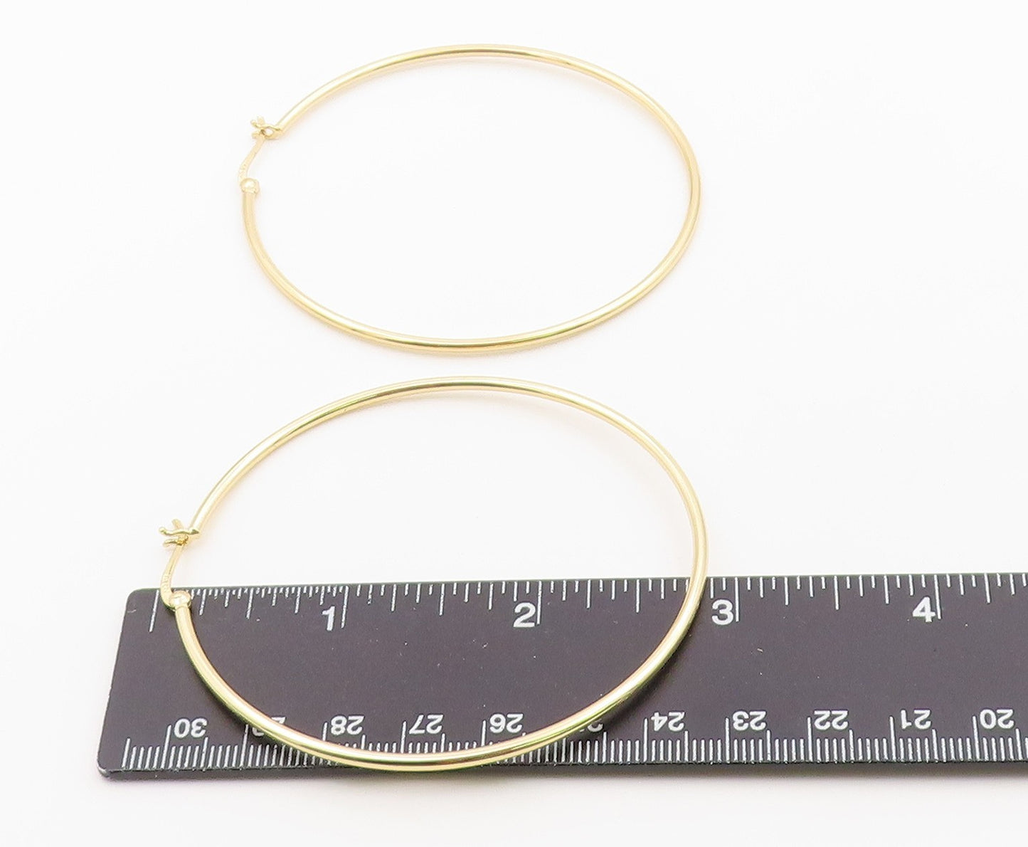 925 Sterling Silver Vintage Earrings Gold Plated Minimalist Large Hoops  EG14424