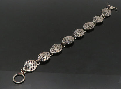 DESIGNER 925 Sterling Silver  Vintage Shiny Fish Motif Chain Bracelet  BT9238