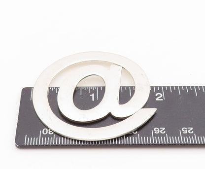 925 Sterling Silver Vintage Book Mark Minimalist @ Symbol Maze Cut Out  TR3972