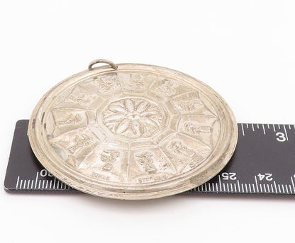 925 Sterling Silver Vintage Pendant TOWLE Eleven Pipers Piping Carved  PT24251