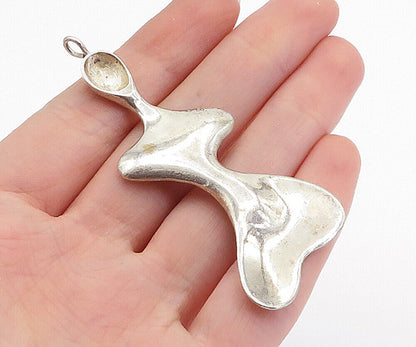 925 Sterling Silver  Vintage Modernist Woman's Body Silhouette Pendant  PT4095