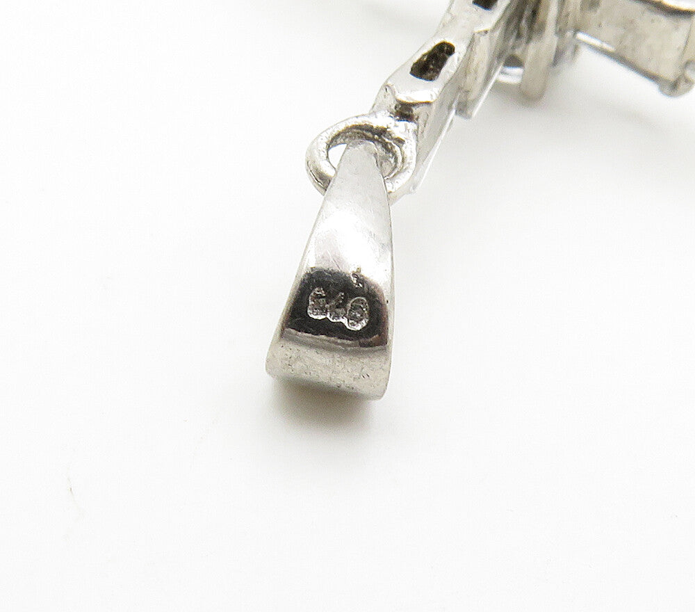 925 Sterling Silver  Sparkling Cubic Zirconia Religious Cross Pendant  PT12420