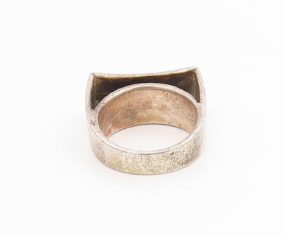 925 Sterling Silver Vintage Ring Minimalist Geometric Curve Band  Sz 8  RG34400