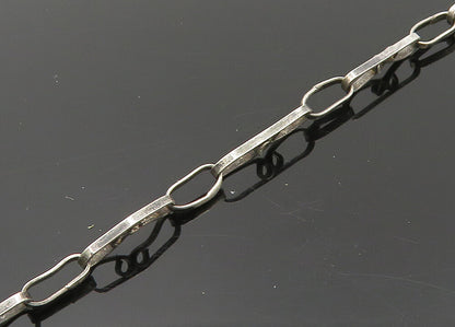 925 Sterling Silver  Vintage Green Stone Starfish Motif Chain Necklace  NE3390