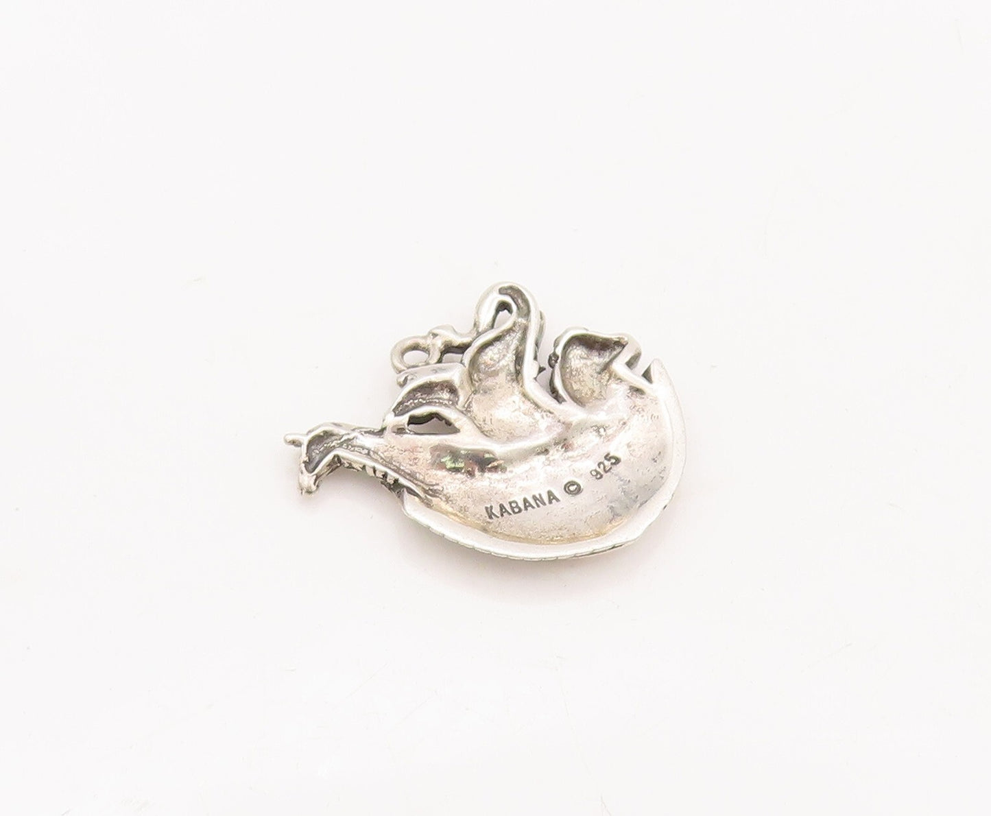 925 Sterling Silver Vintage Pendant KABANA Noah Ark Animal Boat  PT23465