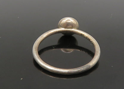 PANDORA 925 Silver  Vintage Faceted Blue Stone Thin Band Ring Sz 7 RG23595