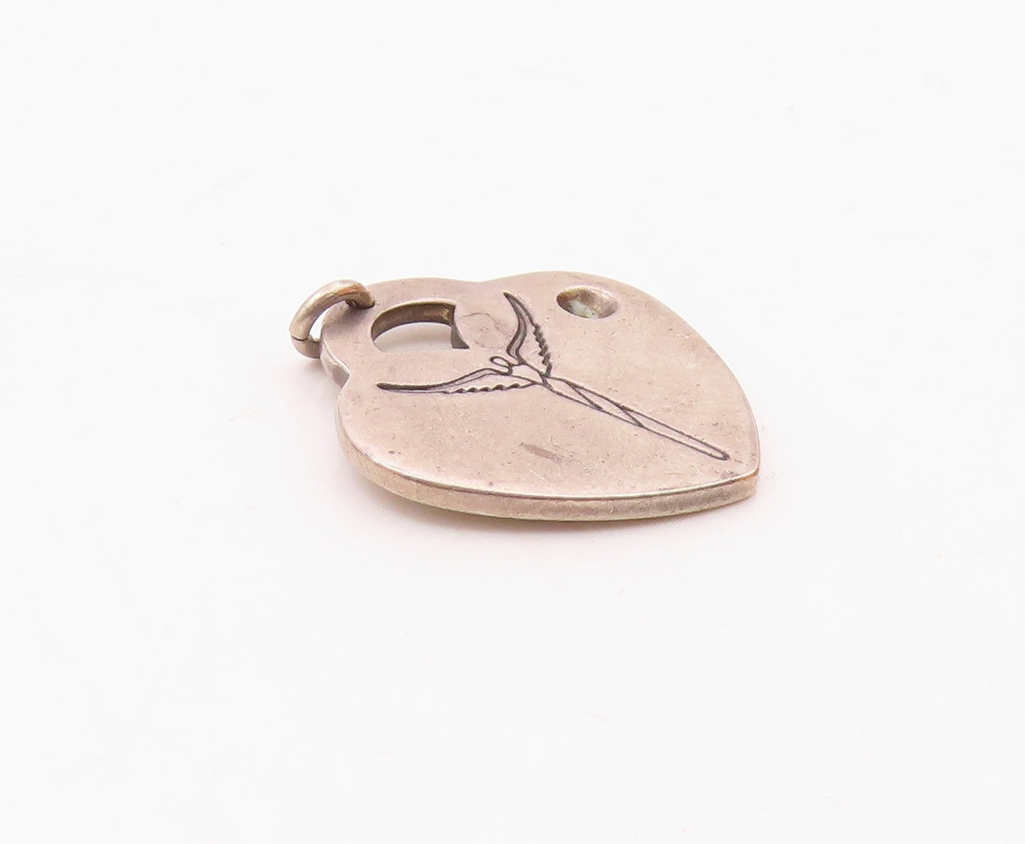 LAVAGGI 925 Sterling Silver  Vintage Nurse Symbol Love Heart Pendant  PT19423