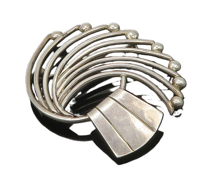 BETO MEXICO 925 Sterling Silver  Vintage Modernist Design Brooch Pin  BP7193