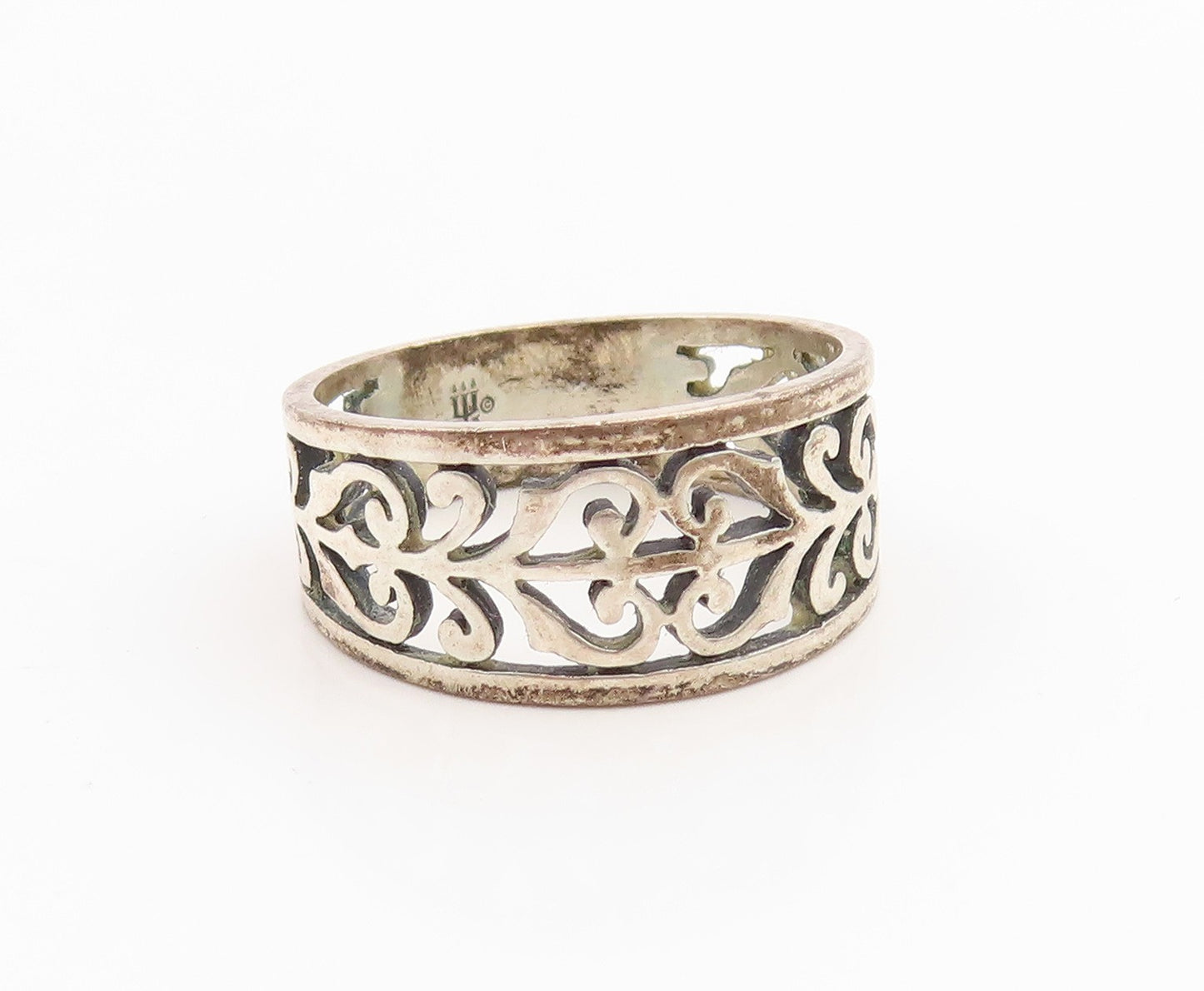 925 Sterling Silver Vintage Ring JAMES AVERY Open Scrollwork Band  Sz 8  RG35895