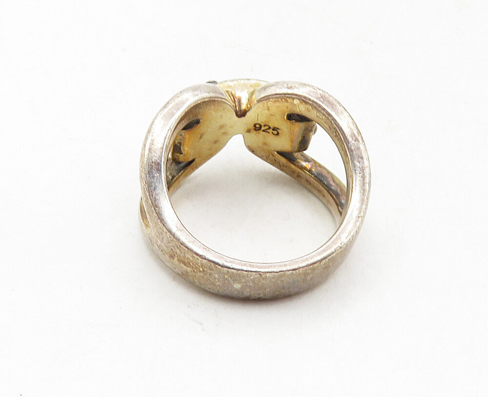 MICHAEL DAWKINS 925 Sterling Silver  Vintage Open Design Band Ring Sz 5 RG9535
