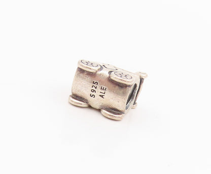 925 Sterling Silver Vintage Pendant PANDORA Mini Etched Cradle Charm  PT24252