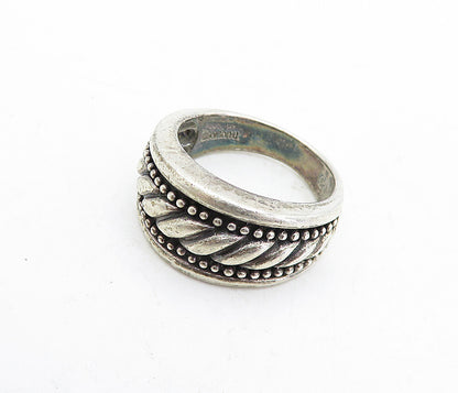 925 Sterling Silver  Vintage Fluted Design Tapered Band Ring Sz 7  RG5574