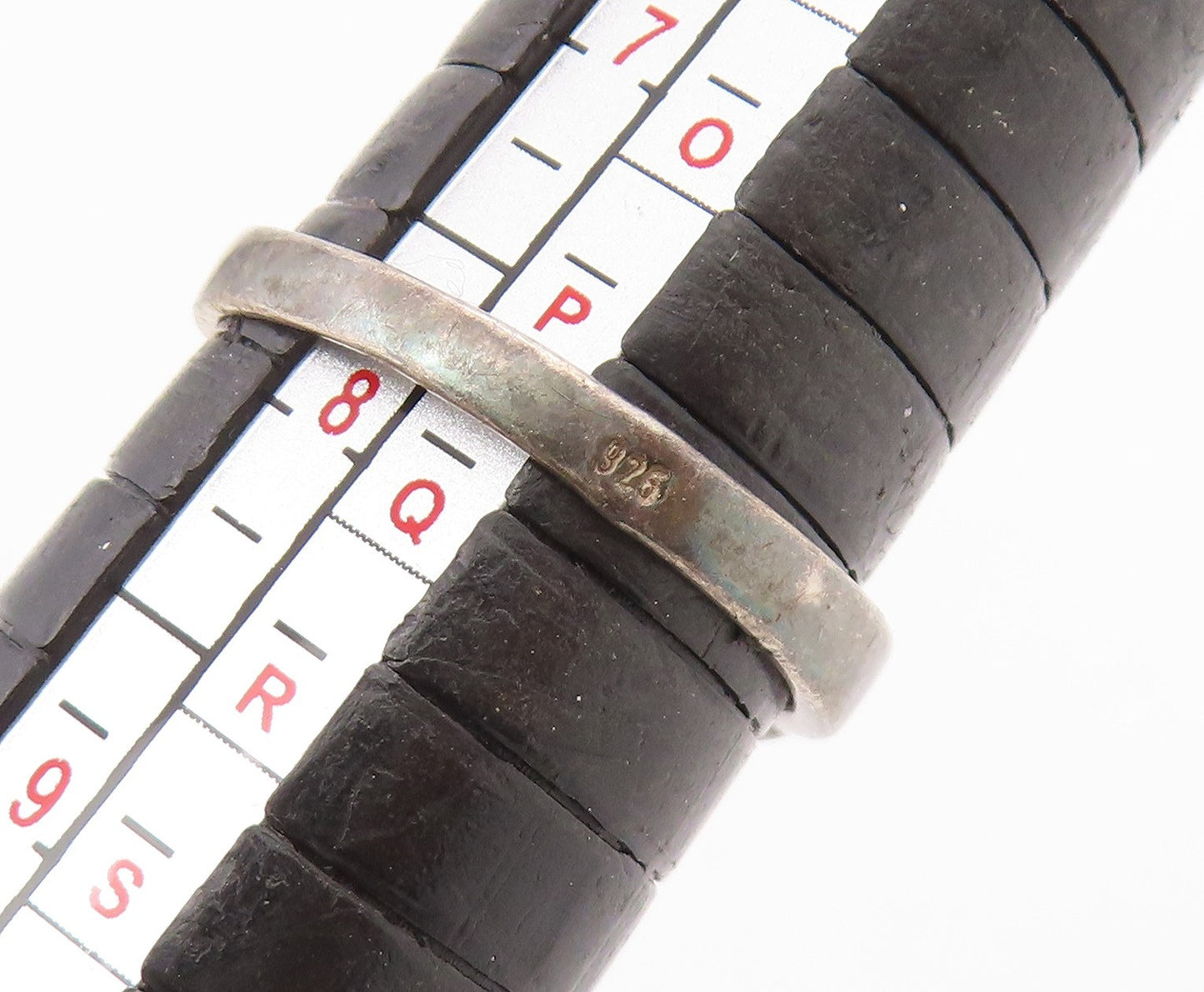925 Sterling Silver Vintage Ring Baltic Amber Infinity Knot Band Sz 7.5 RG34627