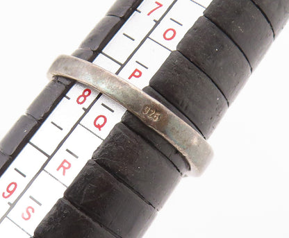 925 Sterling Silver Vintage Ring Baltic Amber Infinity Knot Band Sz 7.5 RG34627