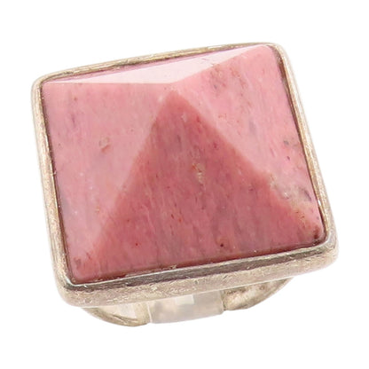 925 Sterling Silver Vintage Ring RLM STUDIO Rhodonite Pyramid  Sz 7  RG34386