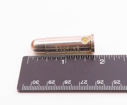 925 Sterling Silver  Vintage Bullet Brigade Stamped Slide Pendant  PT10302