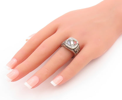 925 Sterling Silver Vintage Ring CZ Cliffside Park Champs Band  Sz 11.5  RG33710