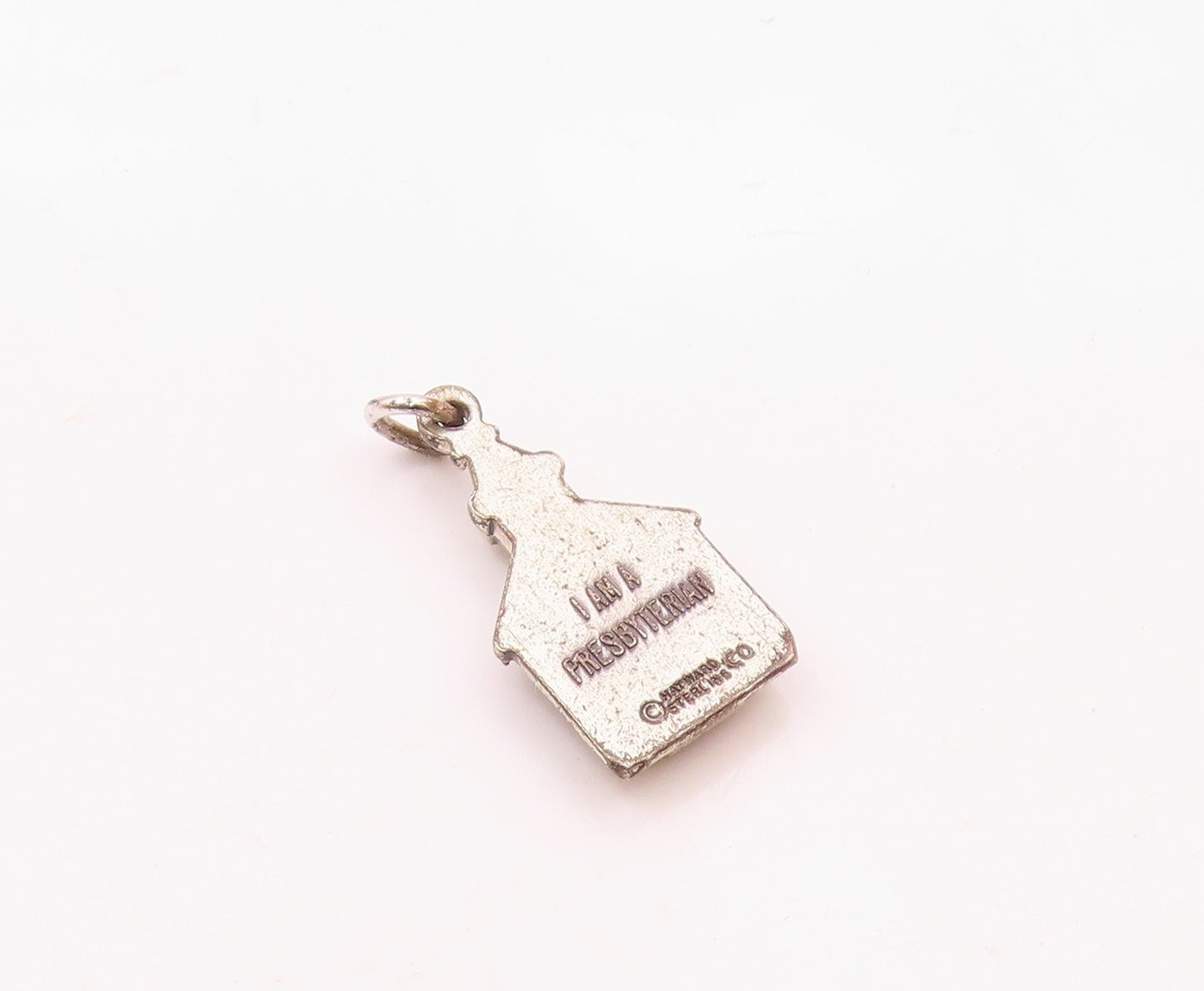 HAYWARD 925 Sterling Silver  Vintage Antique Church House Pendant  PT17726