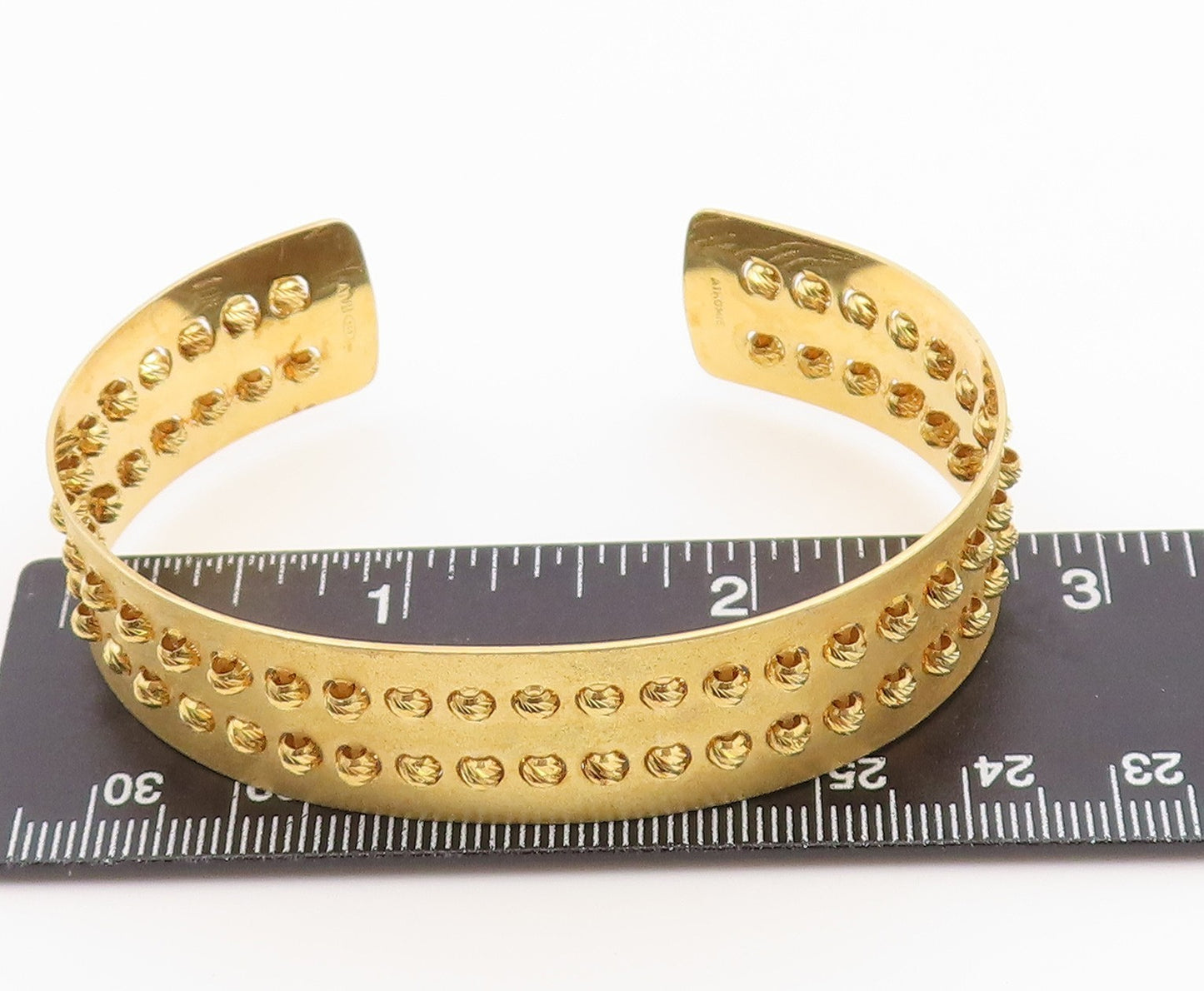 925 Sterling Silver Vintage Bracelet ATHOMIE Gold Plated Spinning Beads  BT12160