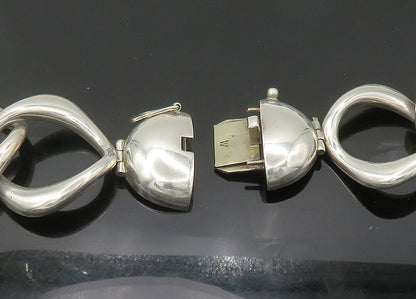 BAYANIHAN 925 Sterling Silver Vintage Rounded Square Link Chain Necklace  NE3521