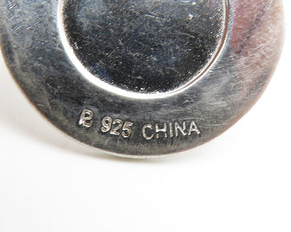 ROSS SIMON 925 Silver  Shiny Round Floral Outline Zodiac Pendant  PT10592
