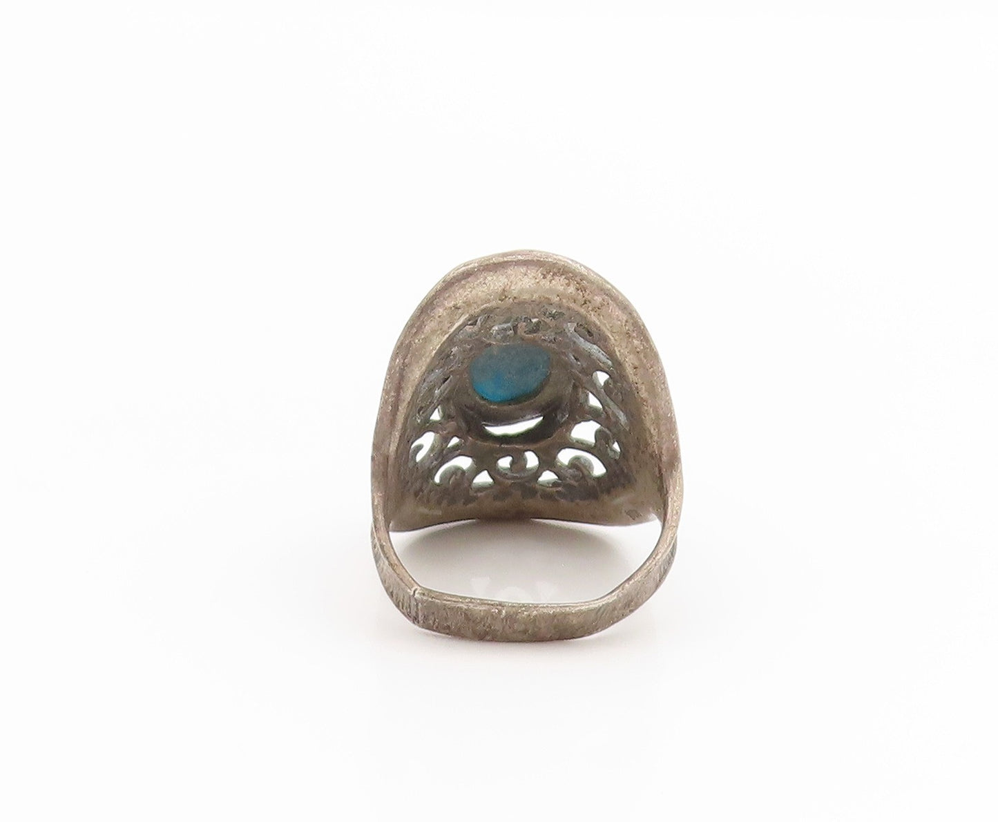 925 Sterling Silver Vintage Ring OR PAZ ISRAEL Cabochon Gemstone  Sz 8  RG34486
