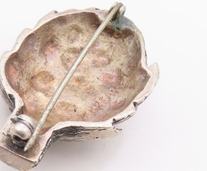 925 Sterling Silver Vintage Brooch Pin BREAKELL  Artichoke Sculpture  BP12542