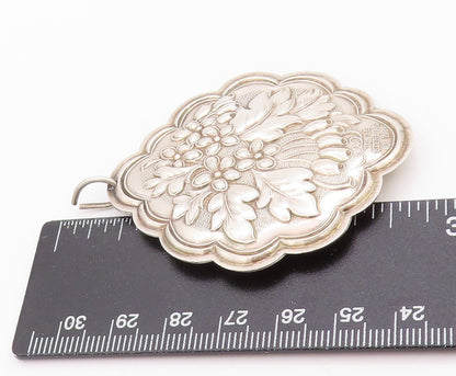925 Sterling Silver Vintage Pendant 1984 TOWLE Antique Flower Bouquet  PT24710